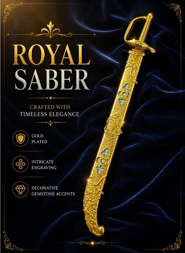 Premium Saudi Traditional Kids Sword Costume Prop – Decorative Arabic Toy Sword for National Day & Founding Day, Lightweight Safe Play Sword for Children, Cultural Dress Accessory in Saudi Arabia - Image 1