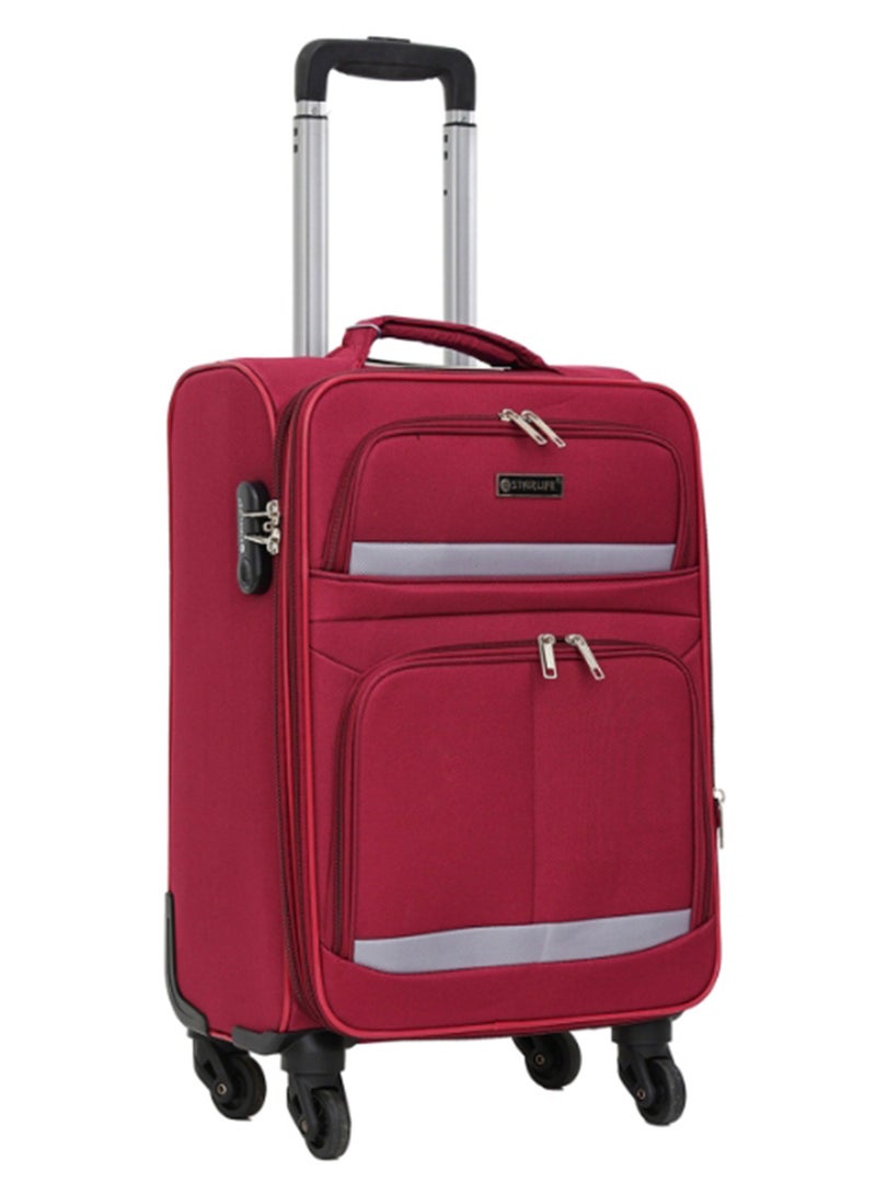 ستار لايف حقيبة سفر بمقصورة قماشية ذات 4 عجلات ذات جوانب ناعمة مع قفل رقم 20 بوصة