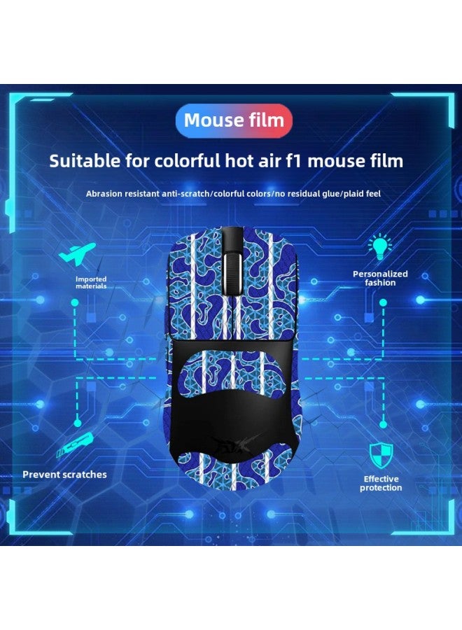 Suitable For ATK Fierce Air F1 PRO/PROMAX Mouse Anti-Slip Sticker Master Edition Full Pack With Back Sticker Sweat-Absorbing Lizard Skin-Color:ATK Fierce Empty F1-SY-040 Team Printing/Black Diamond-Full Package  - Image 5