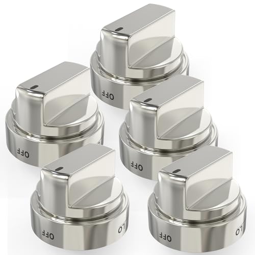lubiyack 5PCS AEZ73453509 Burner Control Knobs Oven Range Knob Replacement Compatible with LG Gas Stove/Oven/Range Knobs LRG3095ST LRG3091ST LDG3036ST LRG3194ST, Replaces AEZ72909008 AP5669773 - Image 1