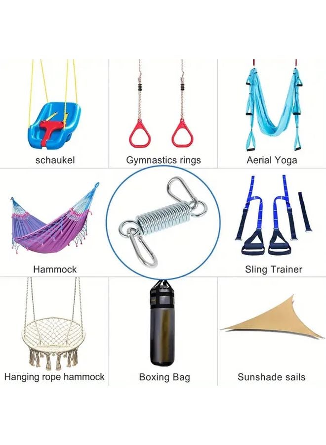 3 قطع مجموعة نوابض فولاذية متينة مع خطاطيف مجلفنة مقاومة للصدأ - Image 4