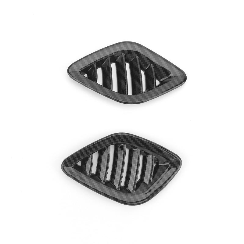 JUIVEEL Carbon Fiber Style Side Air Conditioning Vent Outlet Trim Frame Cover Right  Left AC Air Vent Cover Compatible with Hyundai Veloster JS N line 20192022 Automotive Accessories