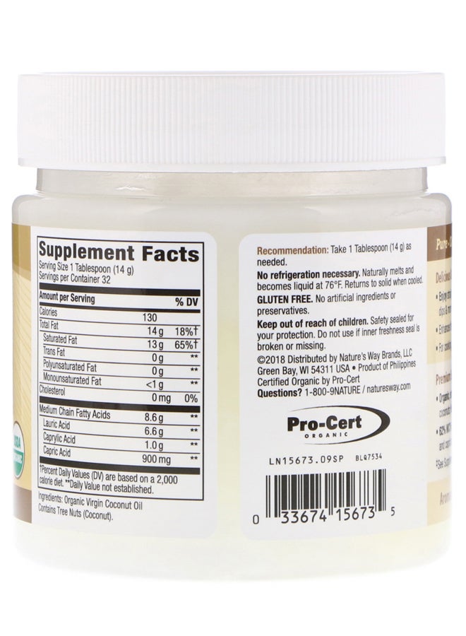 Nature's Way Extra Virgin Organic Coconut Oil - Image 2