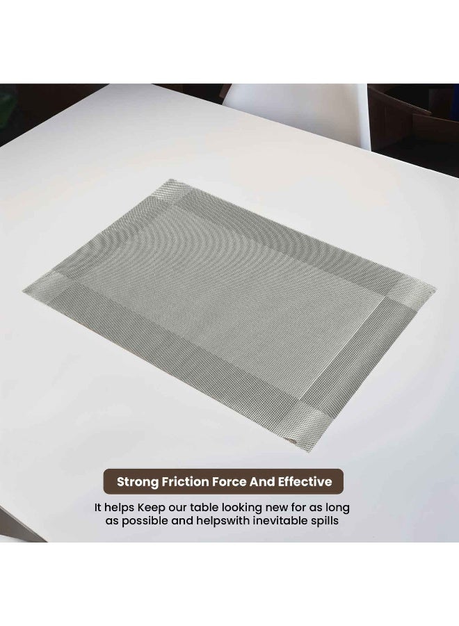 Rest Set Of 6 Heat Resistant Place Mats Washable PVC Table Mats  - Image 3