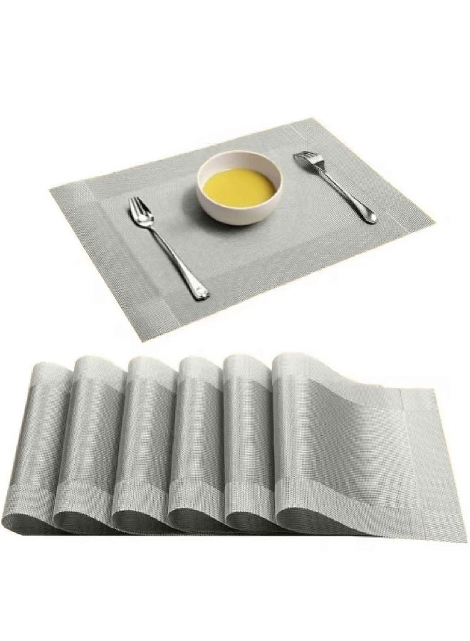 Rest Set Of 6 Heat Resistant Place Mats Washable PVC Table Mats  - Image 1