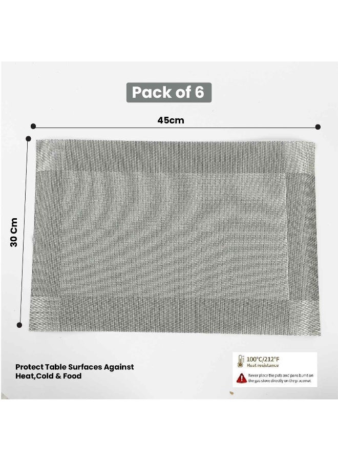 Rest Set Of 6 Heat Resistant Place Mats Washable PVC Table Mats  - Image 4
