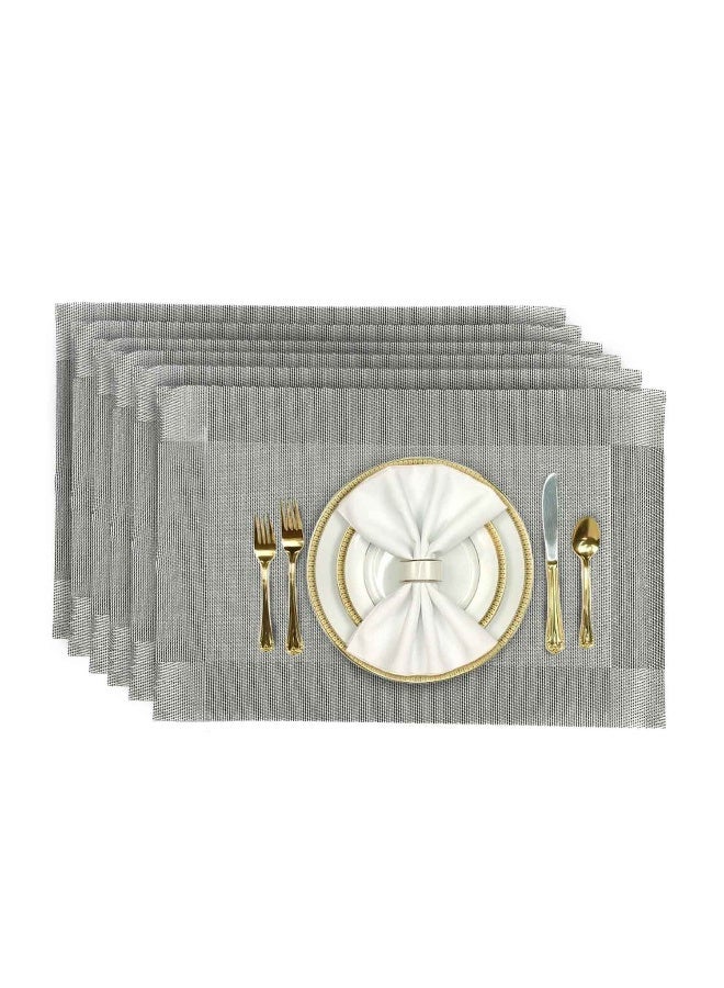 Rest Set Of 6 Heat Resistant Place Mats Washable PVC Table Mats  - Image 5