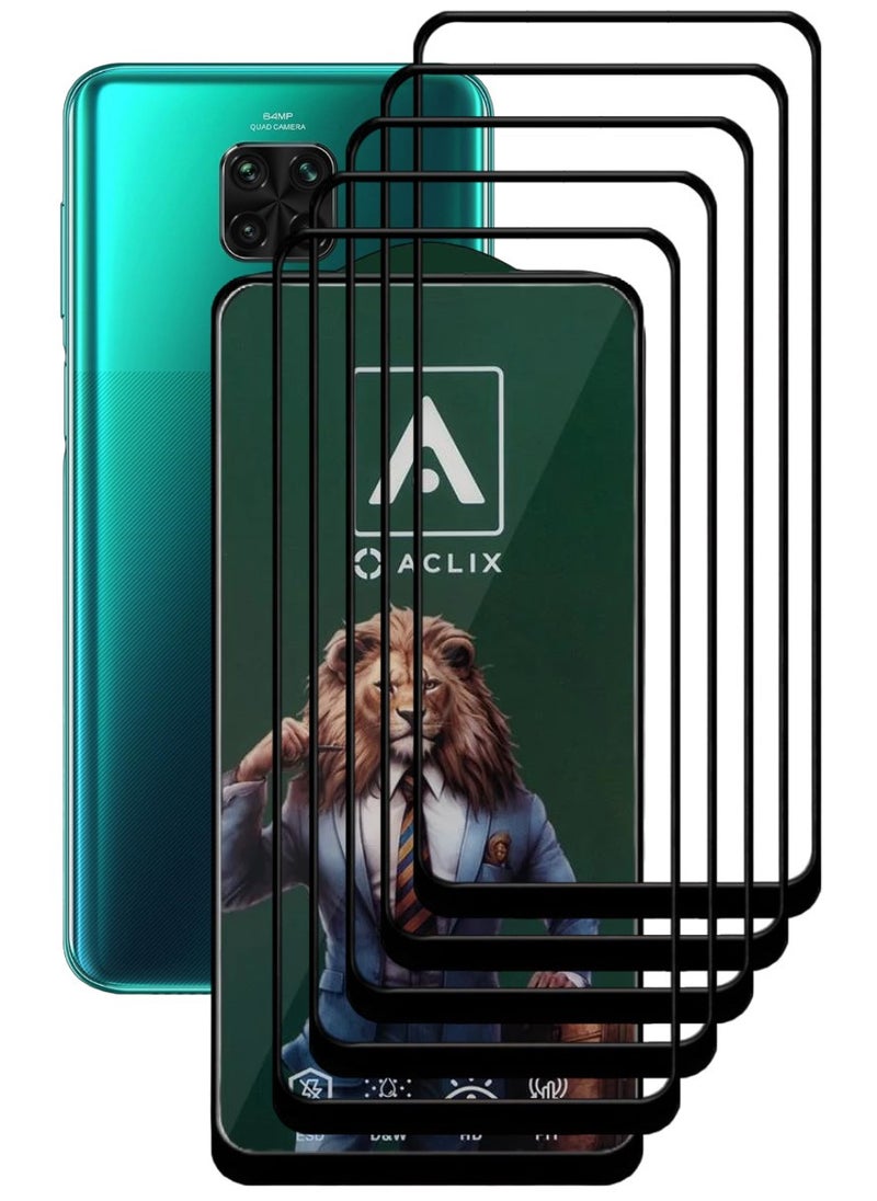 ACLIX 5 Pieces Antistatic ESD Dustproof Premium Quality High Definition Tempered Glass Screen Protector Designed For Xiaomi Redmi Note 9 Pro - Image 1