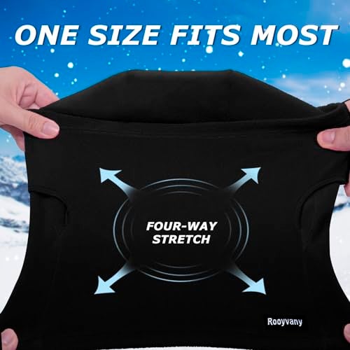 rooyvany Fleece Balaclava Ski Mask for Men&Women,Warm/Windproof/Lightweight Winter Face Mask for Skiing/Snowboarding/Cycling (Black) - Image 5