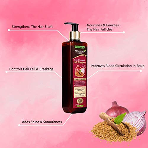 Panchvati Onion Fenugreek Hair Shampoo, 300 Ml - No Sulphate, No Parabens, No Silicon & Salt - Image 5