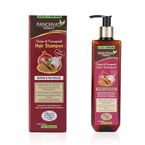Panchvati Onion Fenugreek Hair Shampoo, 300 Ml - No Sulphate, No Parabens, No Silicon & Salt - Image 1