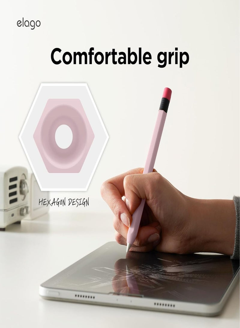 Elago Classic Pencil Case compatible with Apple Pencil USB-C Cover Sleeve, Classic Design Compatible with Magnetic Charging - Lovely Pink - Image 4