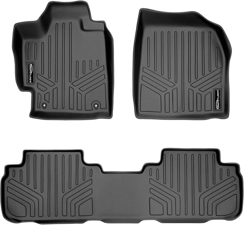 MAX LINER A0038/B0037 Floor Mats 2 Row Liner Set Black for 2008-2013 Toyota Highlander Non Hybrid - Image 1