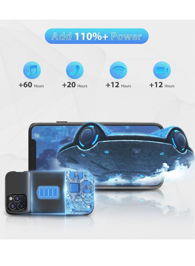 ELTRAZONE حافظة بطارية لهاتف iPhone 11 Pro، حافظة شحن محمولة واقية بسعة 4800 مللي أمبير في الساعة، حافظة شحن قابلة لإعادة الشحن من Smiphee (أسود) - Image 4