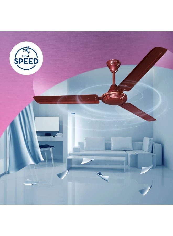 Crompton Crompton SUREBREEZE HILLBRIZ 1200 mm Ceiling Fan for Home | BEE Star Rated Energy Efficient Fan | Superior Air Delivery | HighSpeed | 2 Years Warranty | (Brown), Pack of 1  - Image 4