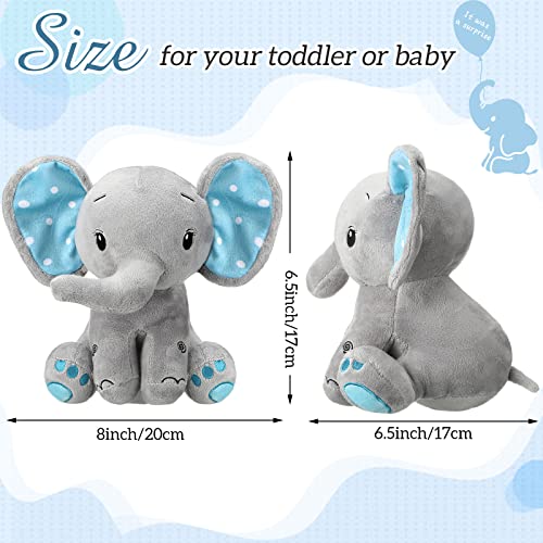 Zomiboo 3 Pieces Elephant Stuffed Animal 8 Inch Baby Stuffed Elephant Animal Plush Toy Gift Baby Girl Boys Bed Decor Cute Style - Image 5