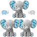 Zomiboo 3 Pieces Elephant Stuffed Animal 8 Inch Baby Stuffed Elephant Animal Plush Toy Gift Baby Girl Boys Bed Decor Cute Style - Image 4