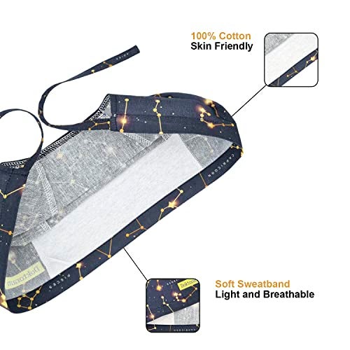 DOKTORAM Printed Scrub Hat with Starry Night Design for Medical Professionals… - Image 3