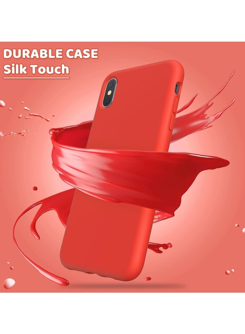 LEDIN Silicone Case for iPhone XS Silky Soft Touch Full Body Protective Phone Case Shockproof Cover with Microfiber Lining - Image 3