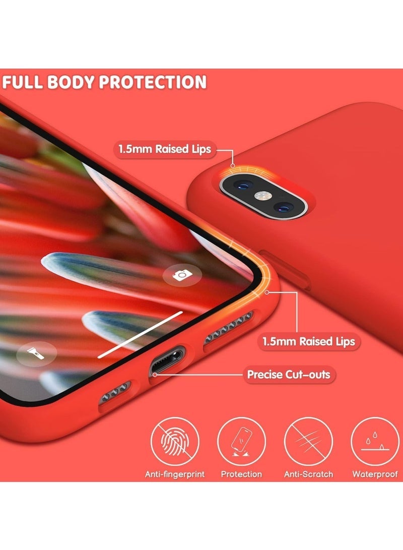 LEDIN Silicone Case for iPhone XS Silky Soft Touch Full Body Protective Phone Case Shockproof Cover with Microfiber Lining - Image 4