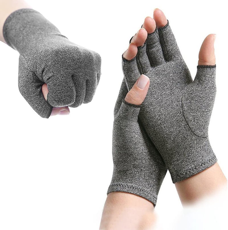 Rheumatoid Arthritis Gloves Fingerless- Compression Gloves for Pain Relief- (M) 1 Pair - Image 1
