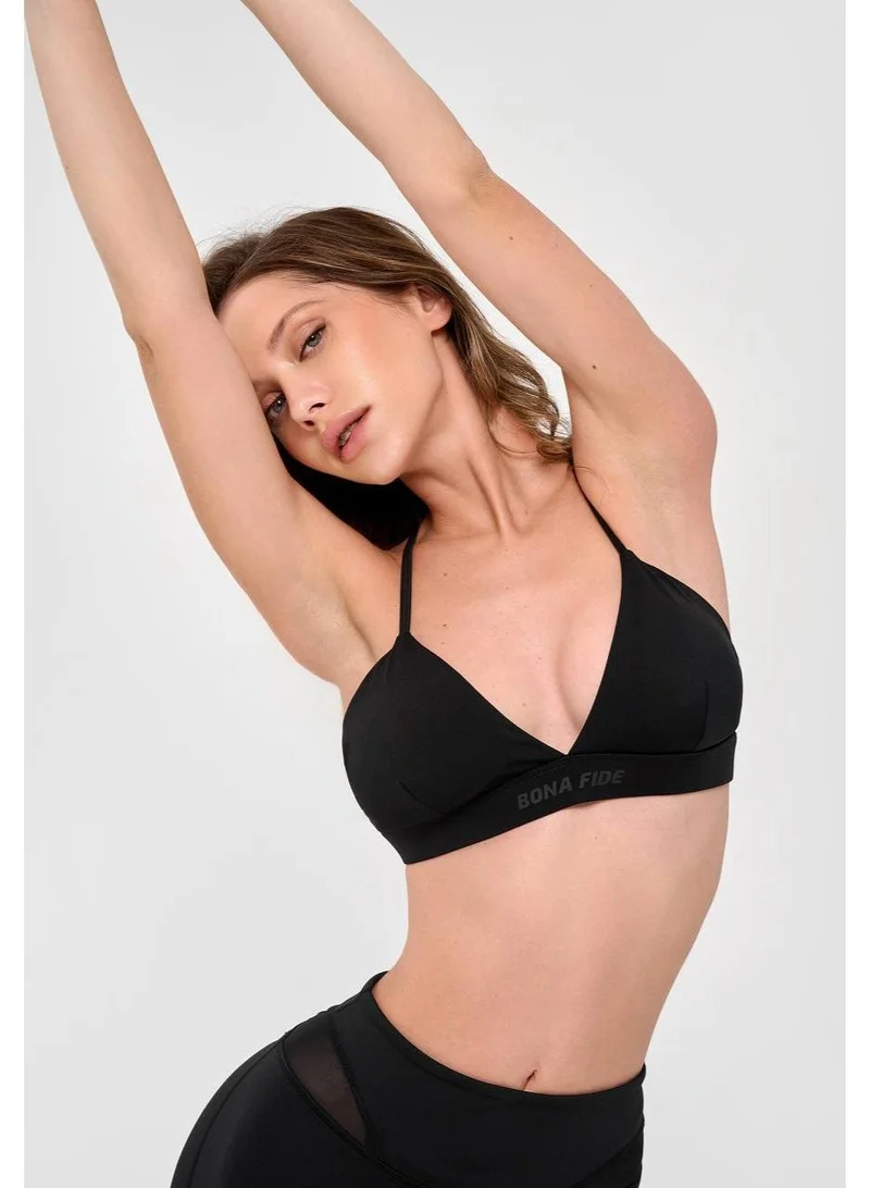 Bona Fide Bona Fide Sports Bra for Women – Medium to High Support Triangle Workout Bra – Gym & Fitness Activewear