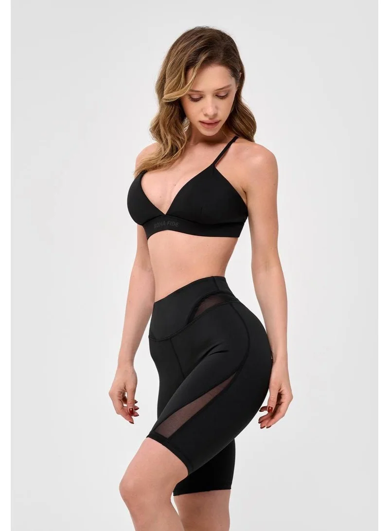 Bona Fide Charm Top Black Charm Sports Bra for Women for Women | Best Price UAE