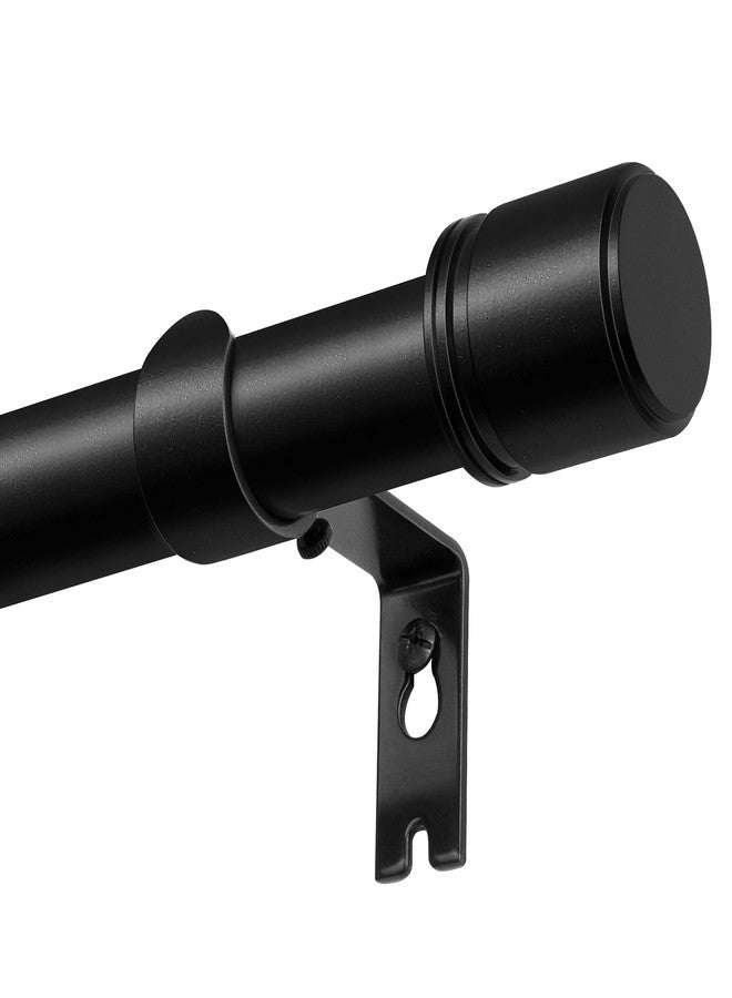 HOTOZON Black Curtain Rods 32 to 144 Inches, HOTOZON 1 Inch Heavy Duty Curtain Rods for Windows 111 to 140 Inches(9.2-11.6 ft), Telescoping Adjustable Drapery Rod with Simple End Cap Finials - Image 1