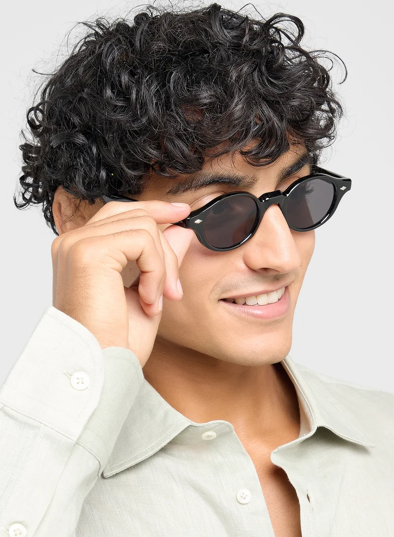 سفنتي فايف Retro Round Sunglasses