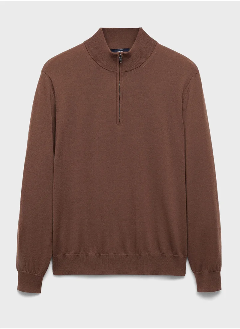 مانجو مان Willyp Half Zip Through Pull Over Sweater