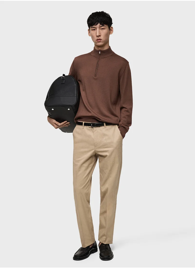 مانجو مان Willyp Half Zip Through Pull Over Sweater