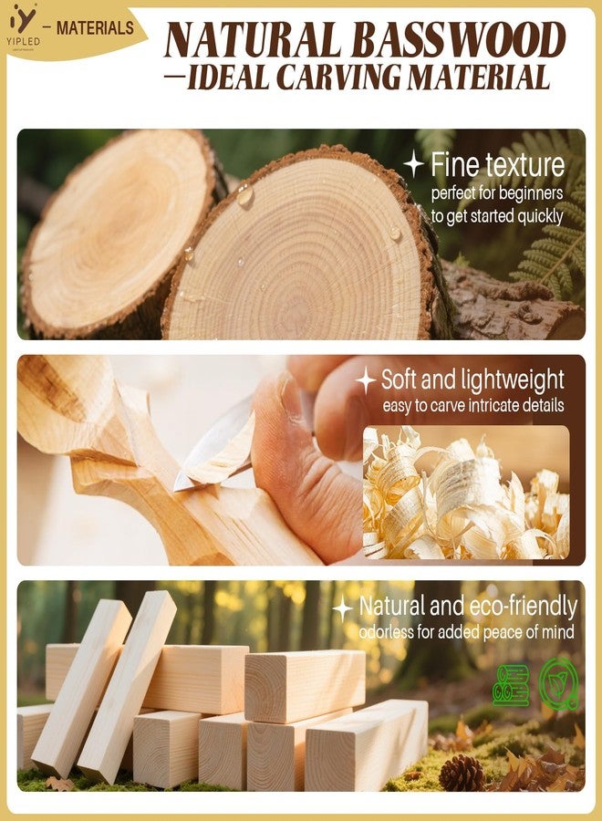 YIPLED 48PCS Basswood Carving Blocks, 6x1x1 inch Soft Whittling Wood Blocks for Easy Carving, Carving Wood Blocks - Smooth Carving, No Cracks, Easy to Paint - Image 5