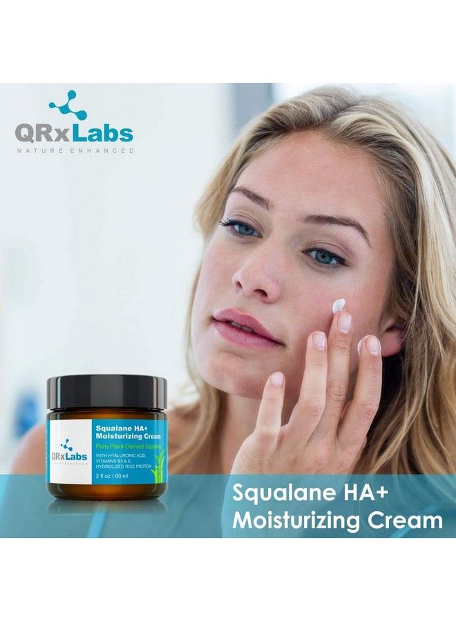 QRxLabs Pure Plantbased Squalane Ha+ Moisturizing Cream With Hyaluronic Acid Organic Ecocert Approved Usda Certified Squalane Derived From Sugarcane Best Moisturizer For Face Body & Skin 2 Fl / 60 Ml - Image 5
