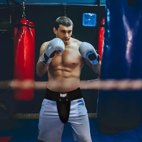 RAD Groin Guard for Men – Black – Medium | MMA, Boxing, Muay Thai & Martial Arts Athletic Cup with Removable Protective Cup - Image 4