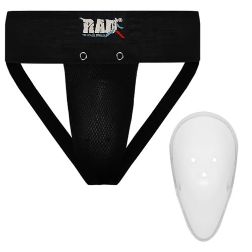 RAD Groin Guard for Men – Black – Medium | MMA, Boxing, Muay Thai & Martial Arts Athletic Cup with Removable Protective Cup - Image 3