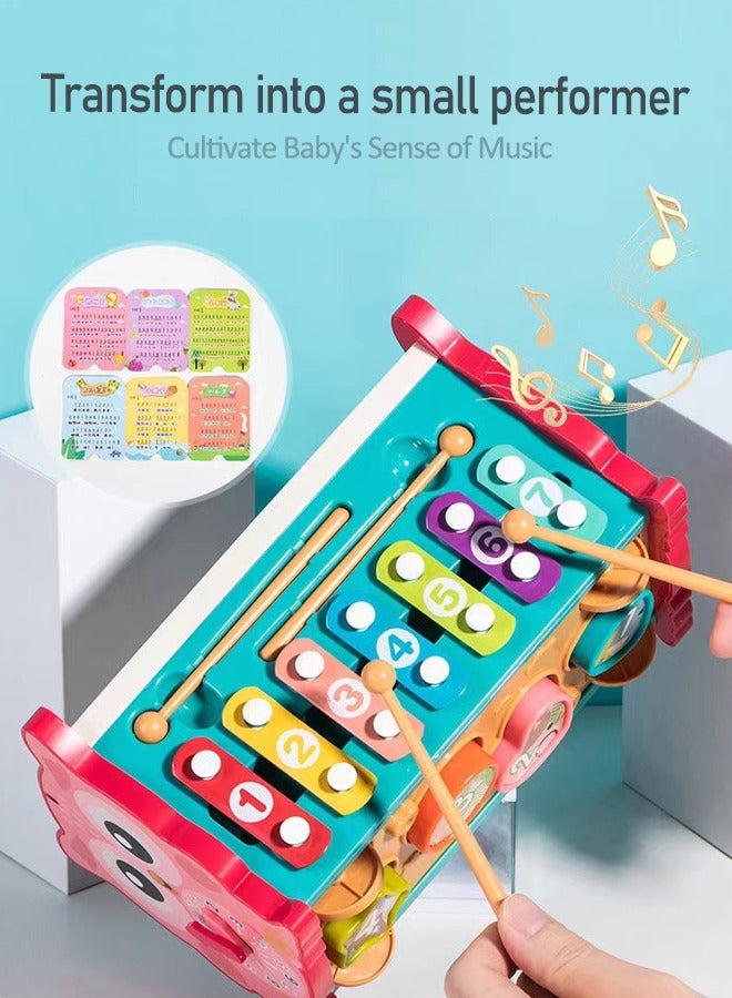 New Baby Montessori Toys Magnetic Fishing Owl Cube Learning Educational Clock Hammer Game with Music Puzzle for Kids Gift  - Image 4