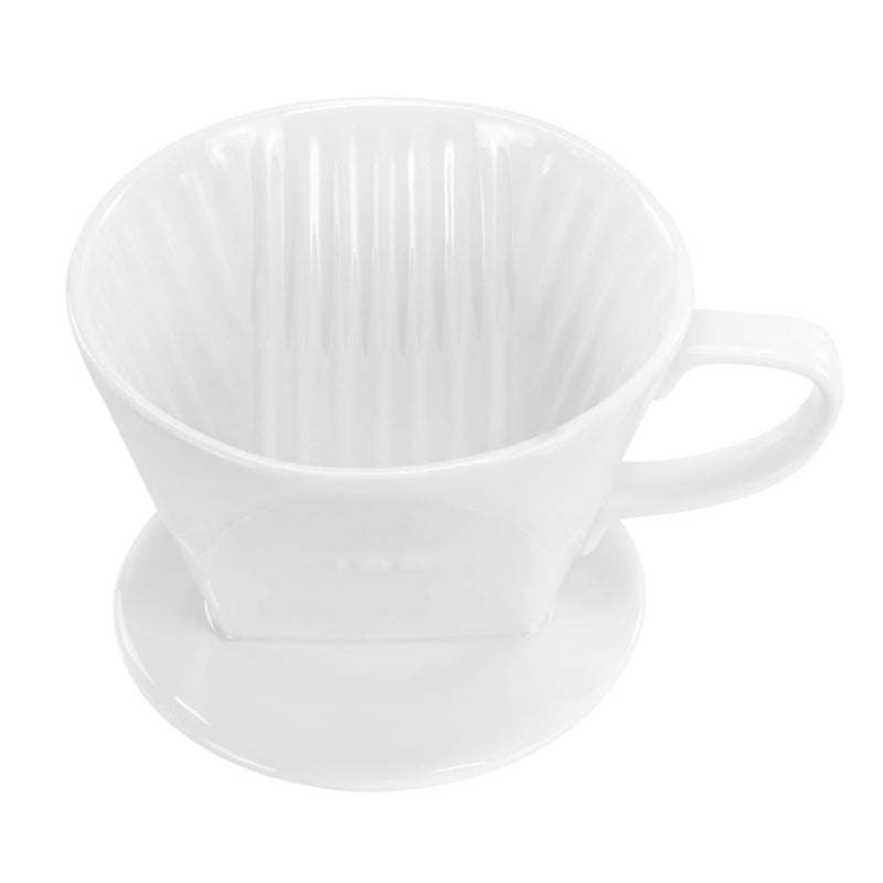 LHUKSGF LHUKSGF Pour Over Ceramic  Coffee Dripper with 3 Holes Flat Bottom Porcelain Slow Filter Cone for Travel Camping Office Home Coffee Maker Brew