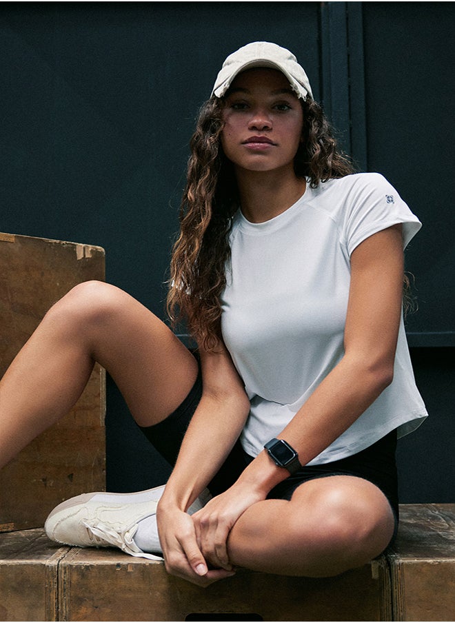 trendyol - White Reflector Print Detailed Knitted Sports T-Shirt THMSS24TS00002 - Image 1