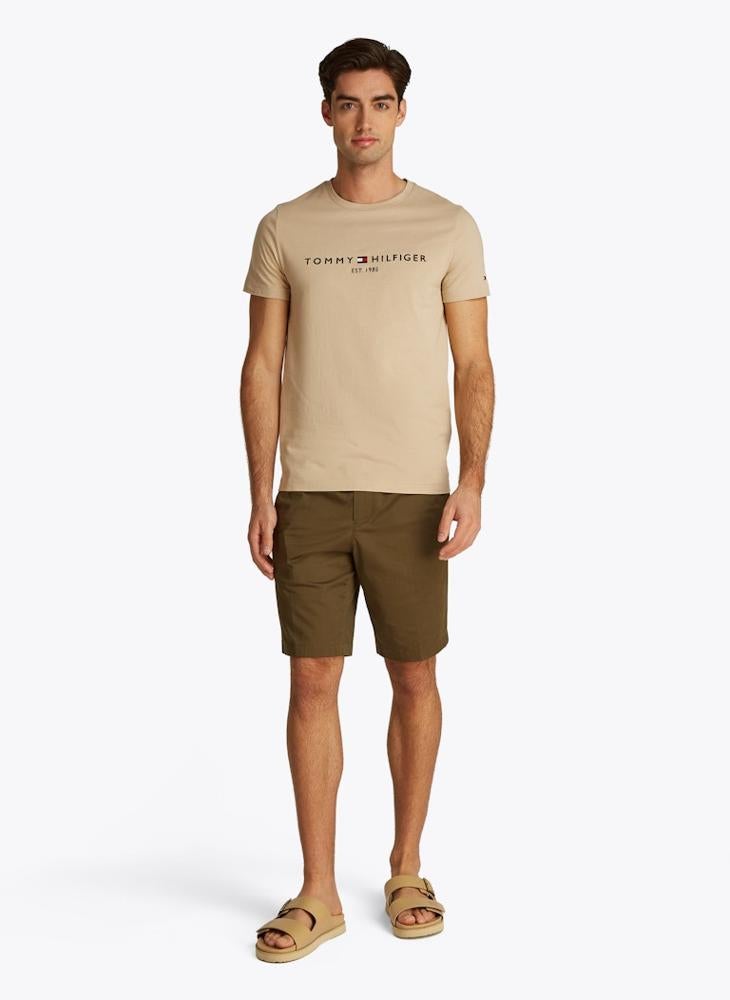 TOMMY HILFIGER - Slim T-Shirt With Embroidered Logo - Image 1