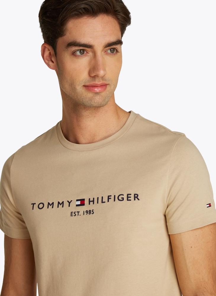 TOMMY HILFIGER - Slim T-Shirt With Embroidered Logo - Image 1