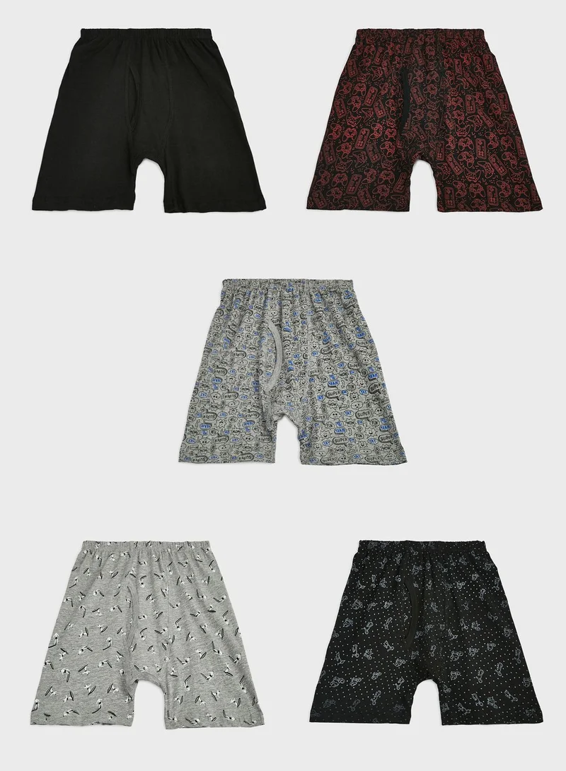 Pinata Pack Of 5 Printed Boys Boxer