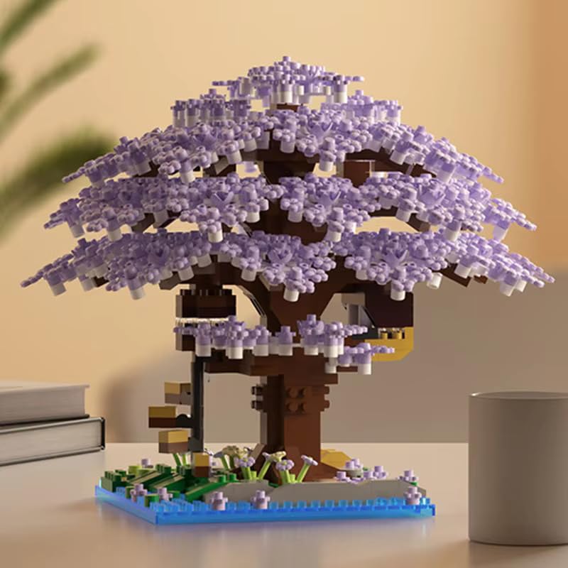 Toynagar Hot Plastic Plants Blocks Bricks City Mini Sakura Succulents Cherry Blossom House Tree Building Blocks Toys for Kids for Birthday | Treehouse Blocks - Image 1