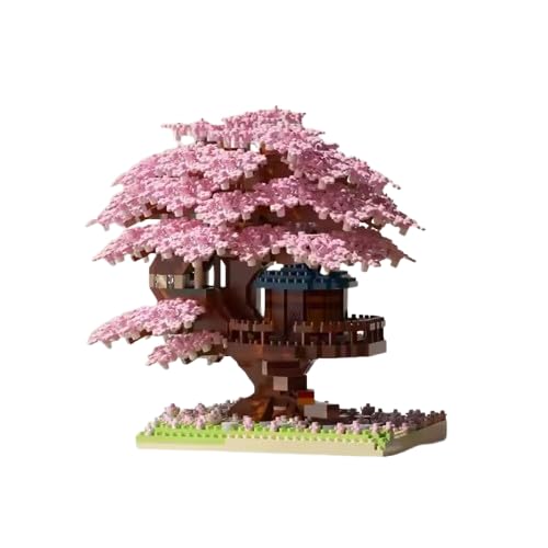 Toynagar Hot Plastic Plants Blocks Bricks City Mini Sakura Succulents Cherry Blossom House Tree Building Blocks Toys for Kids for Birthday | Treehouse Blocks - Image 3