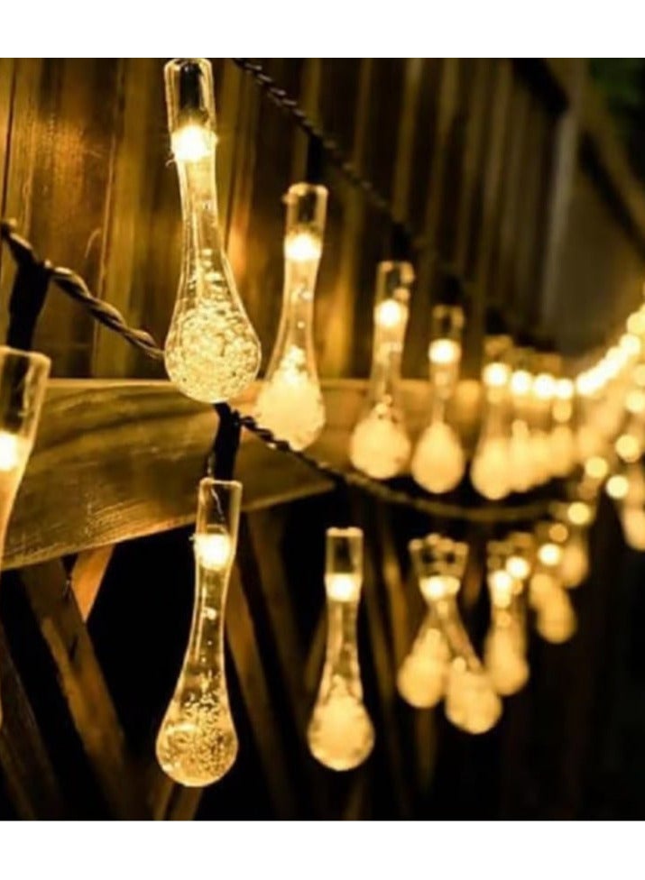 فرع سريا زينة رمضان علي شكل قطرة ماء 2 متر اصفر