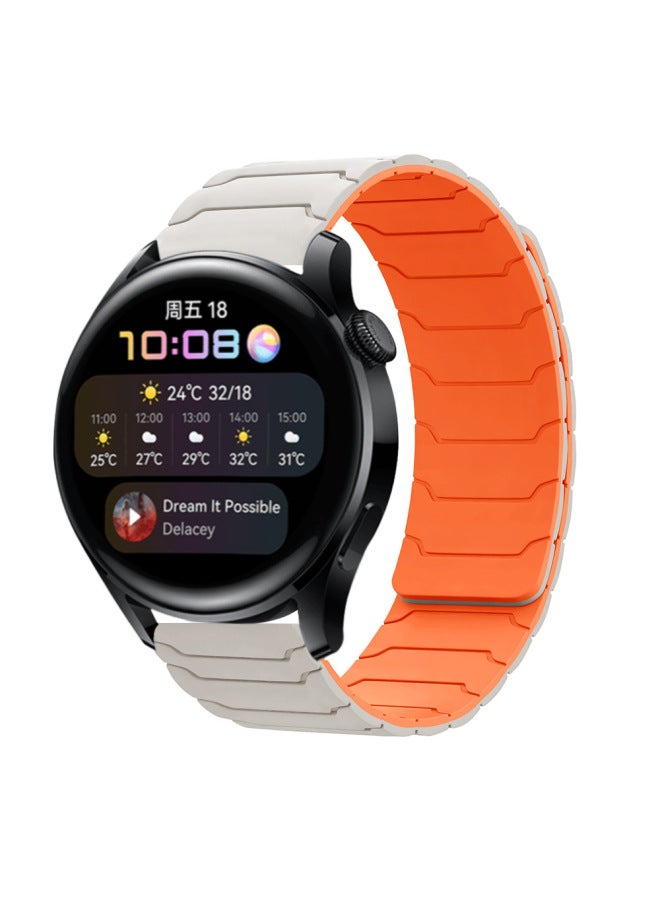 Suitable For Samsung Watch567 Watch Strap Huawei Gt3/4/5 Huami Armor Warrior Silicone Magnetic Watch Strap 