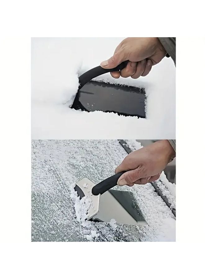 Black Stainless Steel Car Snow Shovel Windshield Ice Removal Tool Winter 1pc - Image 3