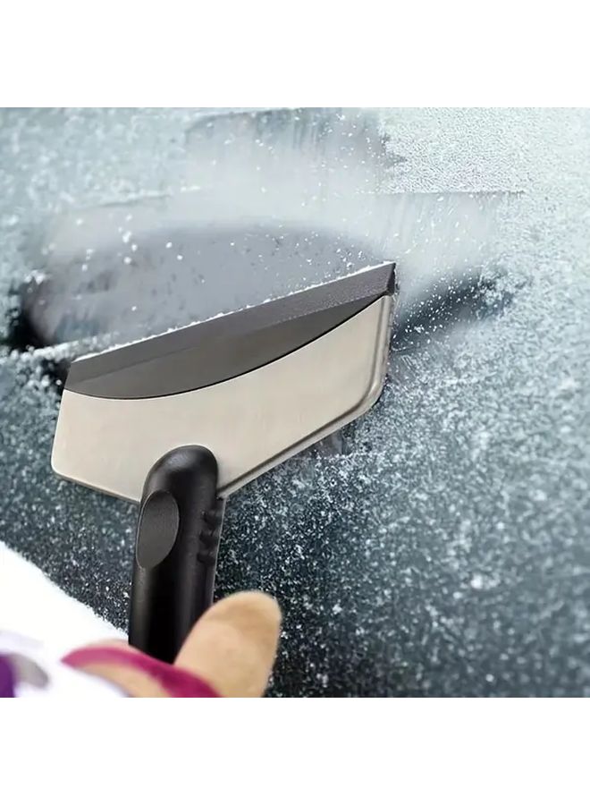 Black Stainless Steel Car Snow Shovel Windshield Ice Removal Tool Winter 1pc - Image 4