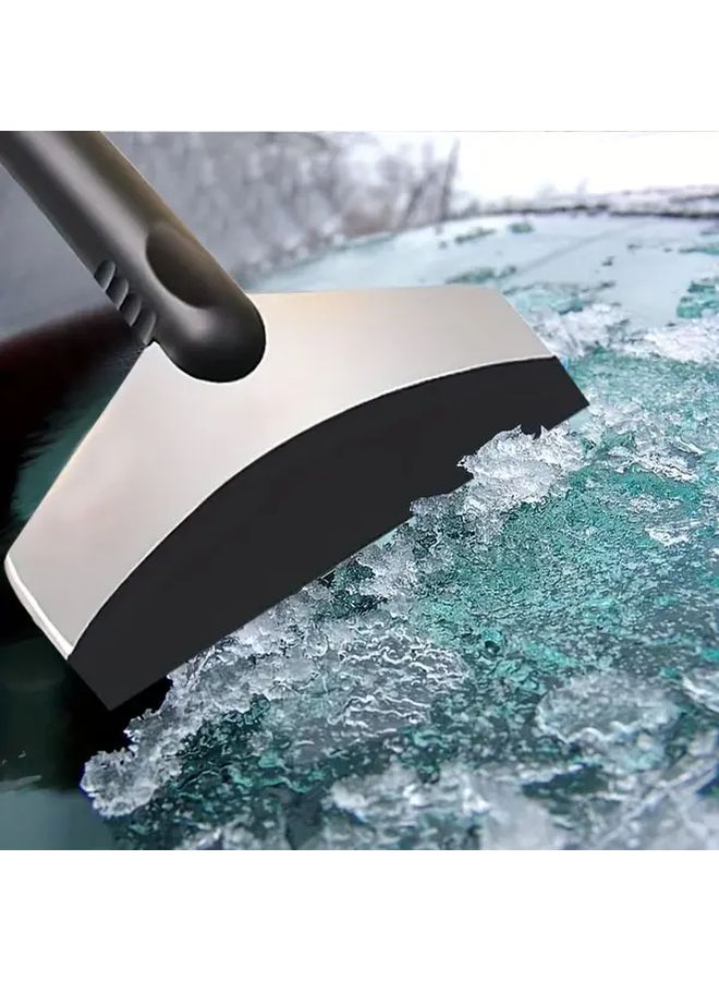 Black Stainless Steel Car Snow Shovel Windshield Ice Removal Tool Winter 1pc - Image 1
