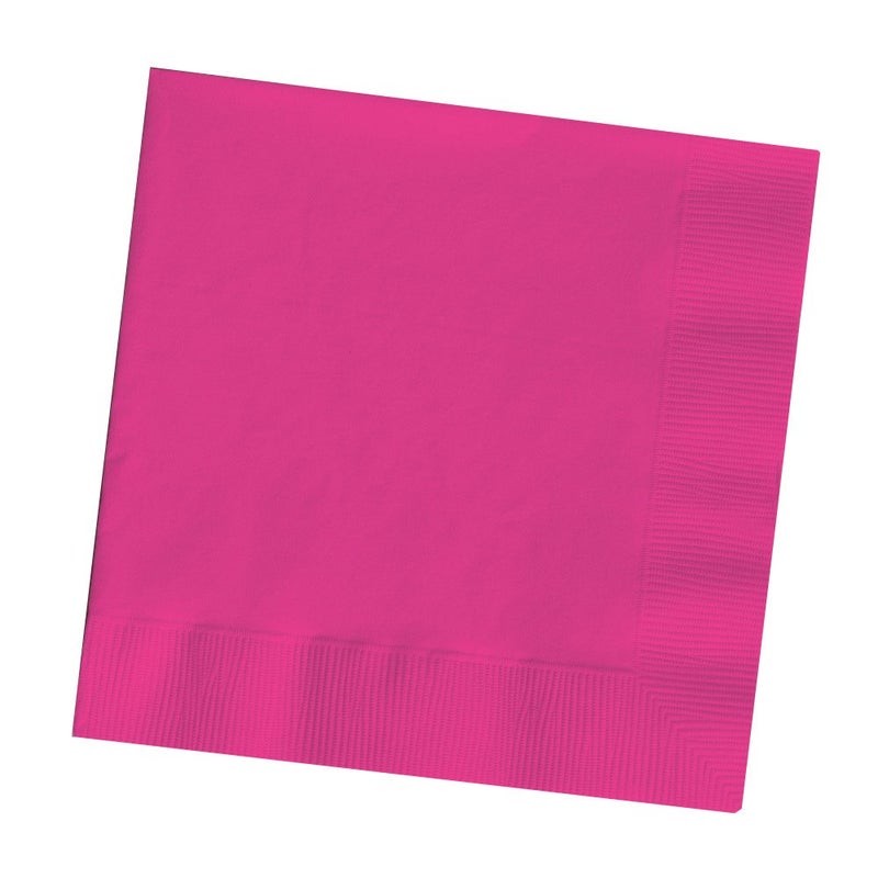 Creative Converting Touch of Color 2-Ply 50 Count Paper Lunch Napkins  Hot Magenta