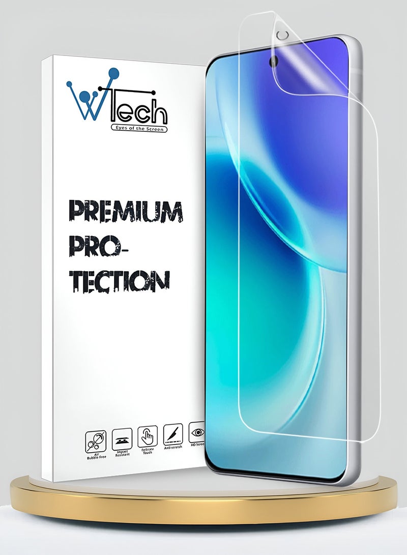 دبليو تيك فيلم هيدروجيل رفيع ومرن لشاشة vivo X300 5G 2025 بريميوم (MSHFMN) - شفاف - Image 1